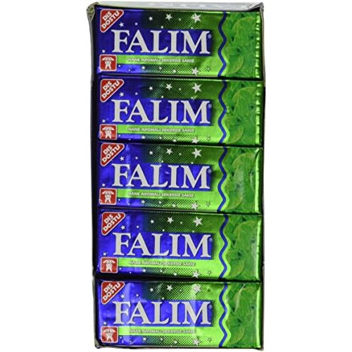 Falim Sugarless Plain Chewing Gum with Mint Flavor, 100 Stück (5 x 20 Stück), Zuckerfreier Natur Kaugummi mit Minz Geschmack, Refreshing Taste, Fresh Breath, 100 pieces - Trinovi von Trinovi.com