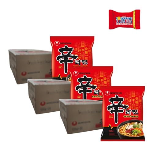 Nong Shim Instantnudeln Shin Ramyun x 3er Pack– Koreanische Rindfleisch Ramen Suppe sehr scharf - schnelle Zubereitung – 20er Vorteilspack à 120g- Trinovi Nong Shim Instantnudeln Shin Ramyun x 3er Pack– Koreanische Rindfleisch Ramen Suppe sehr scharf - schnelle Zubereitung – 20er Vorteilspack à 120g- Trinovi von Trinovi.com