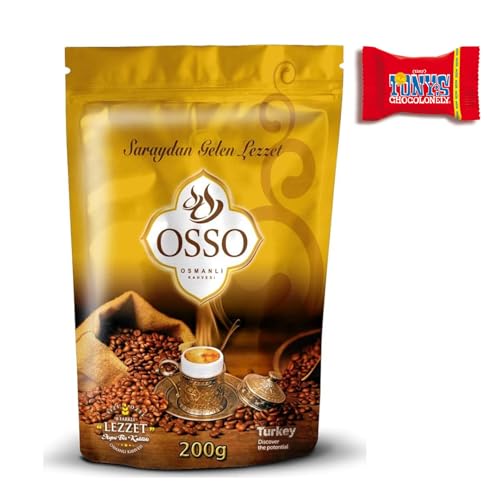 Trinovi Osso Türkischer Ottoman Mokka Kaffee, 1 X 200gr, Traditioneller, Aromatischer Ottomanischer Kaffee, Frisch Gemahlen, Röstkaffee, Inklusive Tony's Schokolade Trinovi Osso Türkischer Ottoman Mokka Kaffee, 1 X 200gr, Traditioneller, Aromatischer Ottomanischer Kaffee, Frisch Gemahlen, Röstkaffee, Inklusive Tony's Schokolade von Trinovi.com