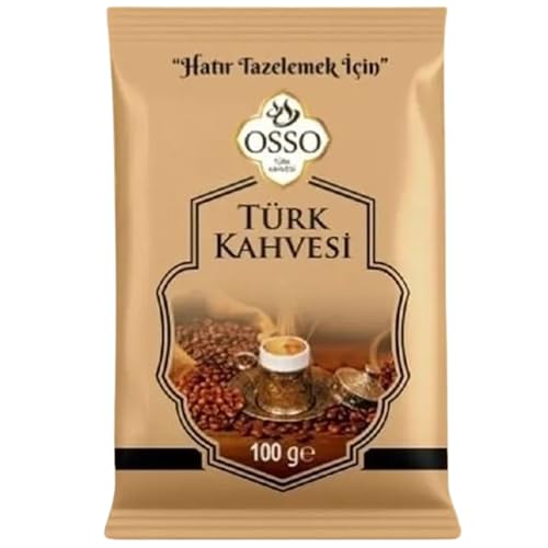 Osso Türkischer Kaffee - 1x100g, Fein Gemahlen, Traditioneller Kaffeegenuss, Aromatisch & Intensiv, Für Mokka & Espresso Zubereitung Geeignet Osso Türkischer Kaffee - 1x100g, Fein Gemahlen, Traditioneller Kaffeegenuss, Aromatisch & Intensiv, Für Mokka & Espresso Zubereitung Geeignet von Trinovi.com