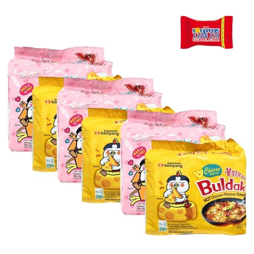 Trinovi Samyang Hot Spicy Chicken Ramen Nudel Box (Carbonara Flavour 3 x 5 Packs & Cheese Flavour 3 x 5 Packs) - Trinovi von Trinovi