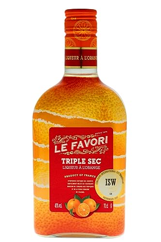 Le Favori - Triple Sec Orangenlikör 40% Vol seit 1876 - Produkt aus Frankreich (1 x 0.7 l) | 700 ml (1er Pack) von Le Favori