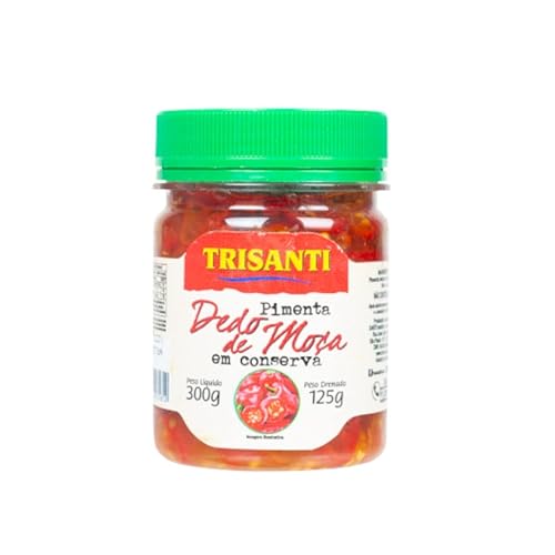 Rote Chilischoten "Dedo de Moça", 300g (Abtropfgewicht 125g) - Pimenta Dedo de Moça TRISANTI 300g - von Trisanti