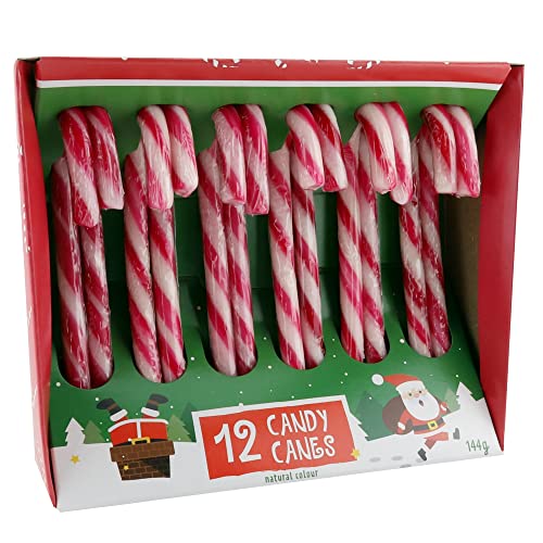 Trixie's 12 Zuckerstangen - Candy Canes - Erdbeergeschmack, rot weiß - 12 Stück, je 12 g von Trixie's