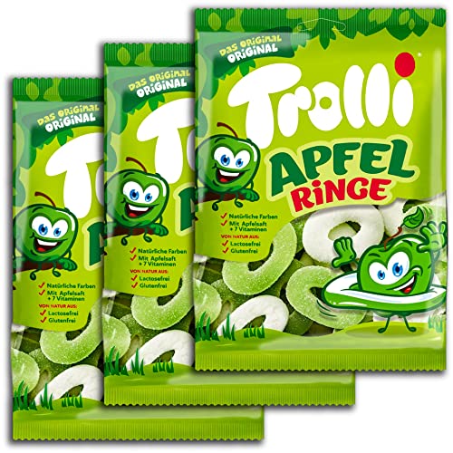 3 er Pack Trolli Apfelringe 3 x 200g von Trolli GmbH Oststraße 94 90763 Fürth (D)