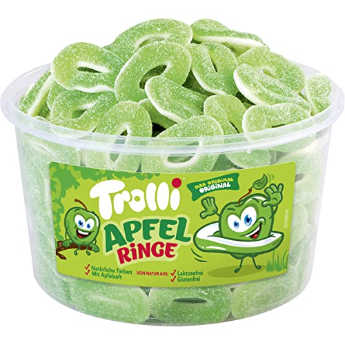 Trolli Saure Grüne Apfelringe Schaumgummi Fruchtgummi 150 Stück 1200g von Trolli GmbH Oststrasse 94 90763 Fürth (D)