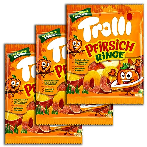 3 er Pack Trolli Pfirsichringe 3 x 150g 3 er Pack Trolli Pfirsichringe 3 x 150g von Trolli