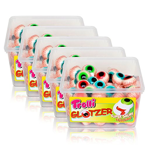 5x Trolli Glotzer Schaumzucker Gummibonbons mit saurer fruchtiger Füllung 60 stk. von Trolli