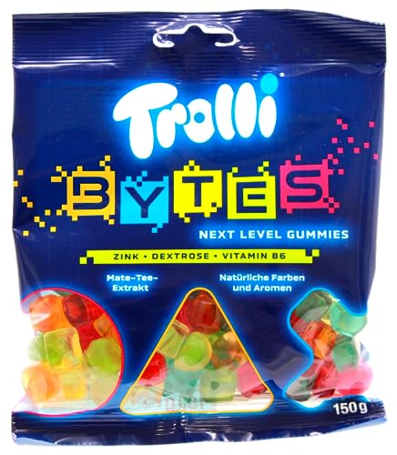 Trolli Bytes next level Gummibonbon mit Dextrose, 28er Pack (28 x 150g) von Trolli