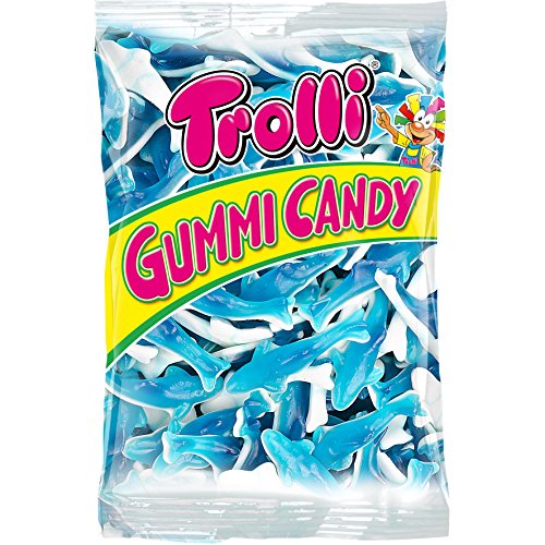 Trolli Haifische XL Blue Jelly Sharks – 2 x 1 kg Beutel | Deutsche Neuheit Gummibonbons (Import) von Trolli