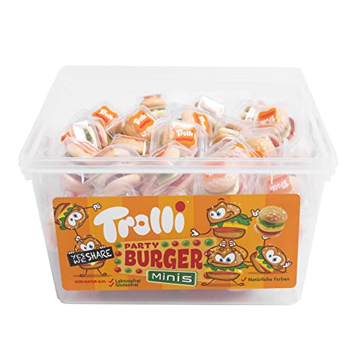 Trolli Mini Burger mehrschichtige Burger aus Schaumzucker und Fruchtgummi 600g von Trolli