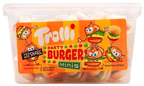 Trolli Party Burger minis Schaumzuckerbonbon, 3er Pack (3 x 600g) von Trolli