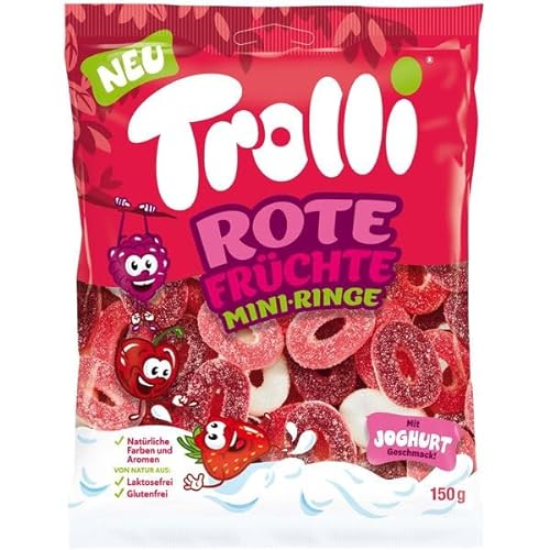 Trolli Rote Früchte Mini-Ringe Fruchtgummi, 20er Pack (20 x 150g) von Trolli