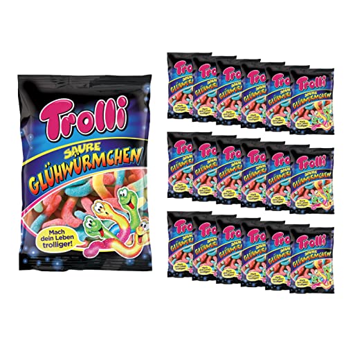 Trolli Saure Glühwürmchen, 18er Pack (18 x 200 g) Verpackung kann variieren von Trolli