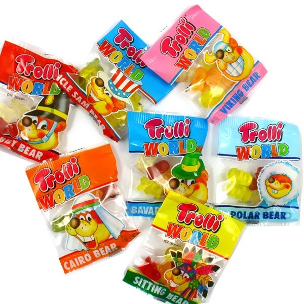 Trolli World Bärchen 1 x 10g Tütchen, bunte Fruchtgummis für Kids, MHD 17.08. von Trolli