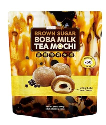 Tropical Fields Brown Sugar Boba Milk Tea Mochi, 900 ml von Tropical Fields