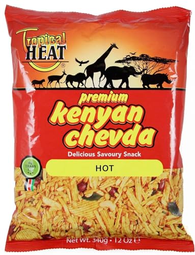 Tropical heat Kenianische Chevda Snacks Scharf - 340g - 2er-Packung von Tropical heat