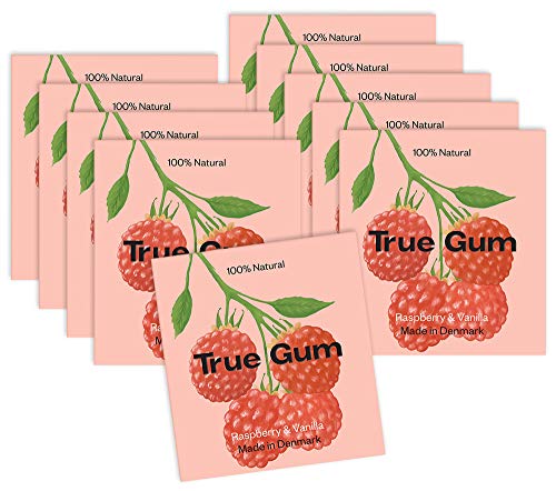 10er SET True Gum - Raspberry & Vanilla, 20 g Packung / Kaugummi mit natürlicher Kaumasse ohne Zucker / Himbeere & Vanille 10er SET True Gum - Raspberry & Vanilla, 20 g Packung / Kaugummi mit natürlicher Kaumasse ohne Zucker / Himbeere & Vanille von True Gum