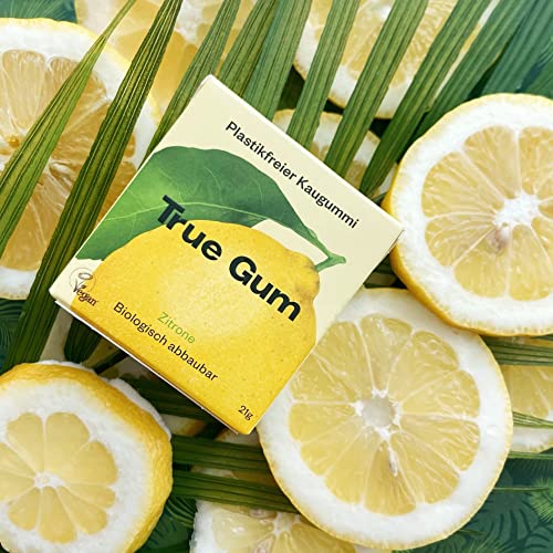 True Gum 10er Set: ZITRONE | Plastikfreier Kaugummi | Biologisch Abbaubar | Vegan | 10 x 21 g, 210 g True Gum 10er Set: ZITRONE | Plastikfreier Kaugummi | Biologisch Abbaubar | Vegan | 10 x 21 g, 210 g von True Gum
