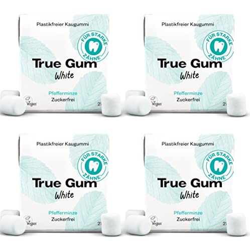 True Gum 4er Set: WHITE | Plastikfreier Kaugummi | Biologisch Abbaubar | Vegan | 4 x 21 g, 84 g True Gum 4er Set: WHITE | Plastikfreier Kaugummi | Biologisch Abbaubar | Vegan | 4 x 21 g, 84 g von True Gum