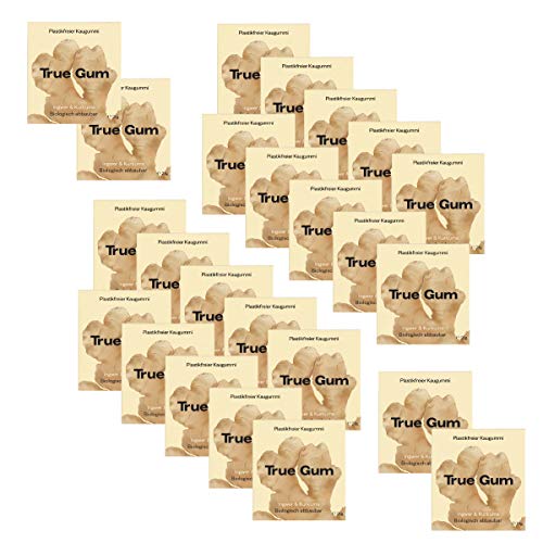 True Gum - Plastikfreie Kaugummi - Ingwer & Kurkuma - 24 x 21 g - 100% Biologisch abbaubar True Gum - Plastikfreie Kaugummi - Ingwer & Kurkuma - 24 x 21 g - 100% Biologisch abbaubar von True Gum