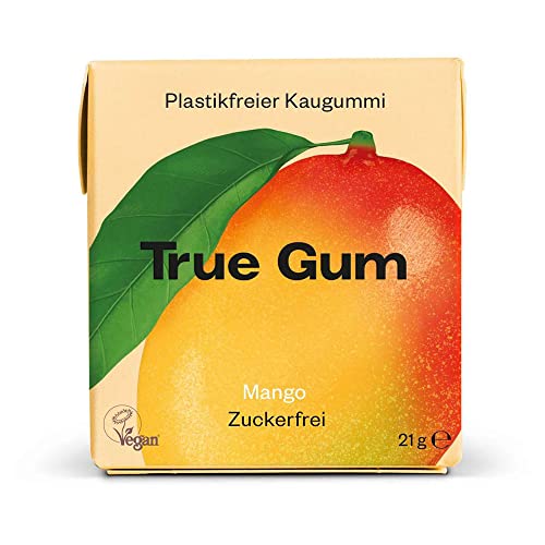 True Gum - Plastikfreie Kaugummi - Mango - 10 x 21 g - 100% Biologisch abbaubar von True Gum