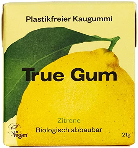 True Gum - Plastikfreie Kaugummi - Zitrone - 10 x 21 g - 100% Biologisch abbaubar True Gum - Plastikfreie Kaugummi - Zitrone - 10 x 21 g - 100% Biologisch abbaubar von True Gum