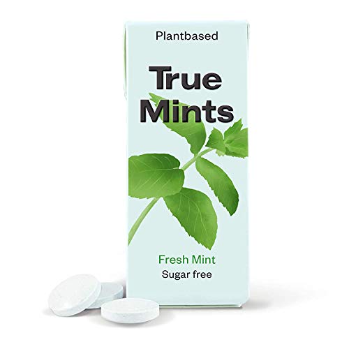 True Mints - 18er DISPLAY | FRISCHE MINZE | Pflanzliche und zuckerfreie Pastillen, 18 x 13g, 234 g von True Gum
