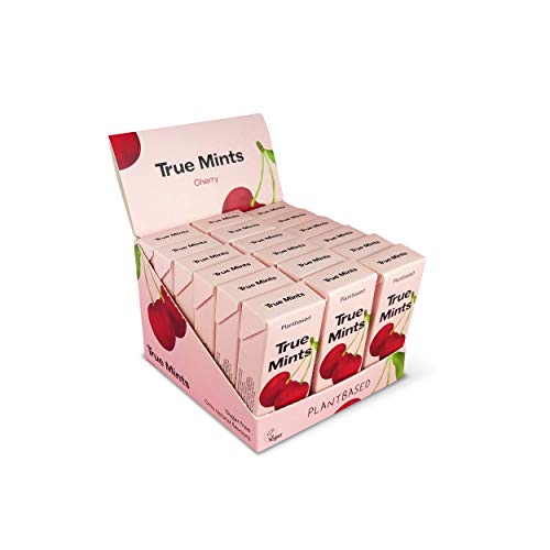 True Mints - 18er DISPLAY | KIRSCHE | Pflanzliche und zuckerfreie Pastillen, 18 x 13g, 234 g von True Gum