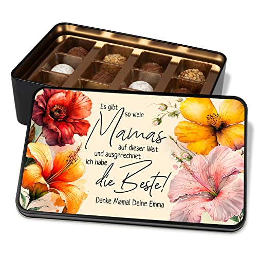 Pralinendose personalisiert „Es gibt so viele Mamas – ich habe die Beste!“ – Metalldose mit 12 Pralinen – Schokolade Geschenk für Mama - Geschenk Geburtstag Muttertag Weihnachten Pralinendose personalisiert „Es gibt so viele Mamas – ich habe die Beste!“ – Metalldose mit 12 Pralinen – Schokolade Geschenk für Mama - Geschenk Geburtstag Muttertag Weihnachten von True Statements