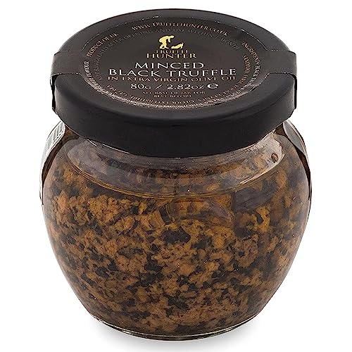 TruffleHunter – Gehackte schwarze Trüffel – Konservierte Trüffel in nativem Olivenöl extra – 80 g von TruffleHunter