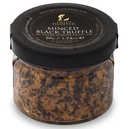 TruffleHunter – Gehackte schwarze Trüffel – Konservierte Trüffel in nativem Olivenöl extra – 50 g TruffleHunter – Gehackte schwarze Trüffel – Konservierte Trüffel in nativem Olivenöl extra – 50 g von TruffleHunter