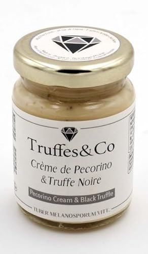 Truffles & Co - Black Truffle Pecorino Cream - 2 x 90gr Glass Jars/Pecorino-Creme mit schwarzem Trüffel – 2 x 90 g Gläser Truffles & Co - Black Truffle Pecorino Cream - 2 x 90gr Glass Jars/Pecorino-Creme mit schwarzem Trüffel – 2 x 90 g Gläser von Truffles & Co, Italia