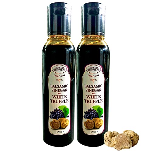 Balsamico Essig Aceto Balsamico Di Modena mit Weißen Trüffel, Balsamic Vinegar with white truffle, Qualitätsprodukt Premium Gourmet Delikatessen Salat Dressing (2 x 100ml) von Oil