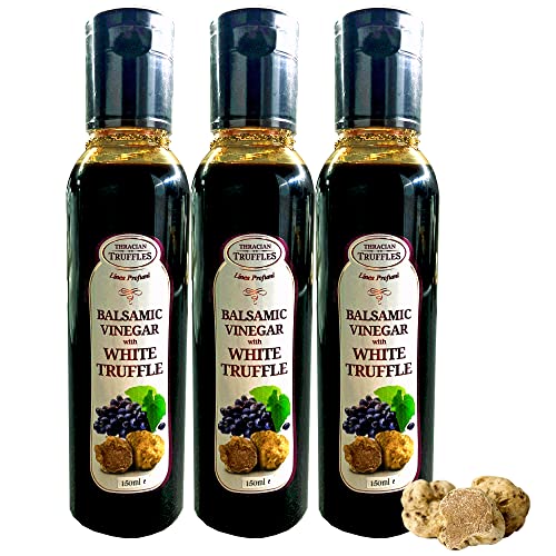 Balsamico Essig Aceto Balsamico Di Modena mit Weißen Trüffel, Balsamic Vinegar with white truffle, Qualitätsprodukt Premium Gourmet Delikatessen Salat Dressing (3 x 100ml) von Oil