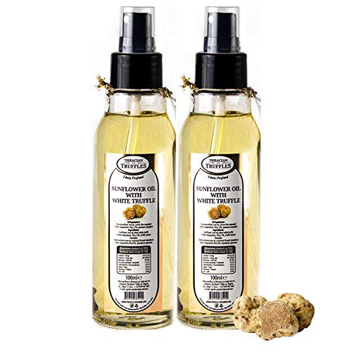 Natürliche Sonnenblumenöl mit Weißen Trüffel, Trüffel öl Sunflower oil with White truffle Premium Gourmet, Luxury oil, Ideal zum Kochen, Servieren, Salaten dressing Spray (200ml) von Truffles