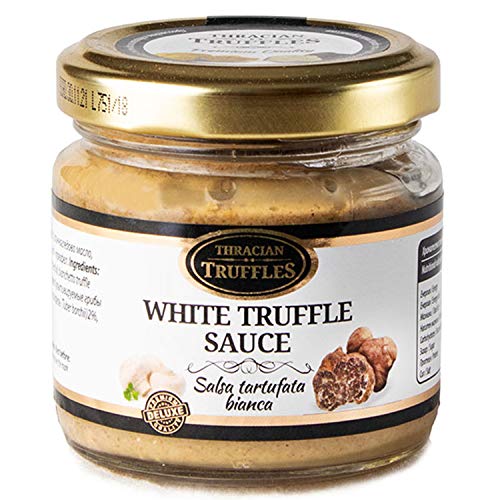 Weißen Trüffel Feinkost White Truffle Gourmet Trüffelcreme, die Delikatesse für Feinschmecker, Sauce für Spargel, Gemüse, Fisch & Fleisch, Geschenk Tartufata, Trüffelsoße weiß im glas (1 x 80g) von Pesto