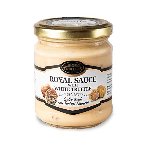 White truffle Royal Tuber magnatum Pico Weißen Trüffel mit Sahne und Käse, ideal für Fleisch, gegrilltes Brot, Omeletts, Pasta, Risotto, Sushi (1 x 180g) von Truffles