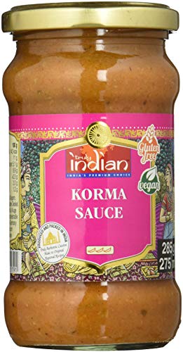 Truly Indian Korma Sauce, Mild-würzige Fertigsauce für schnelle Gerichte mit natürlichen Zutaten, Authentisch indisch kochen, Vegan & glutenfrei (6 x 285 g) von Truly Indian