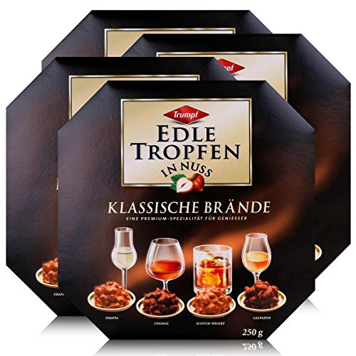 Trumpf Edle Tropfen in Nuss Klassische Brände 250g - Mit Alkohol (4er Pack) von Trumpf