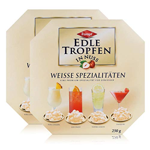 Trumpf Edle Tropfen in Nuss Weisse Spezialitäten 250g - Mit Alkohol (2er Pack) von Trumpf