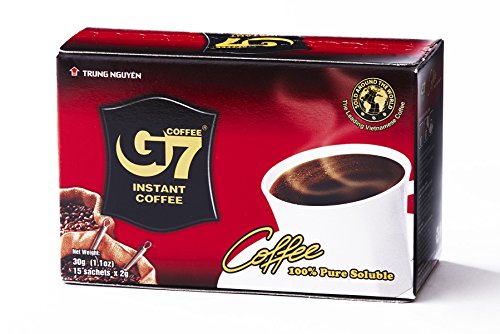 Trung Nguyen Coffee G7 Instant Coffee 100 Prozent reiner schwarzer Kaffee 30 g Vietnam von Trung Nguyen