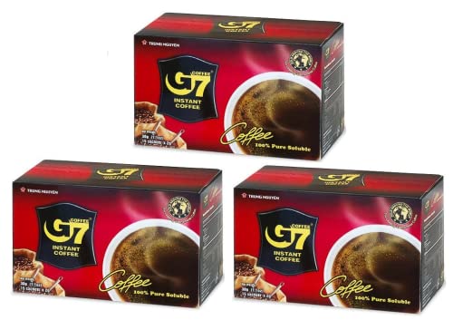 G7 Black Instant Coffee, 3-pack, 45 Servings by Heirloom Coffee LLC