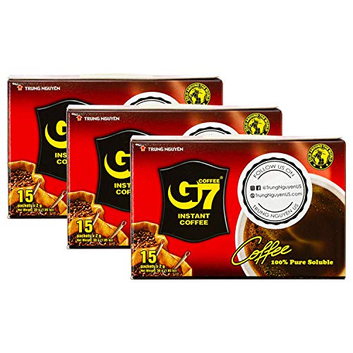 G7 Black Instant Coffee, 3-pack, 45 Servings by Heirloom Coffee LLC