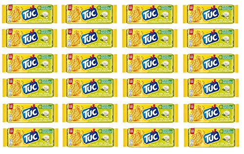 24x Tuc Sour Cream & Onion Gesalzener Snacks mit Sauerrahm und Zwiebel Cracker 100g Salzgebäck Knabberartikel 24x Tuc Sour Cream & Onion Gesalzener Snacks mit Sauerrahm und Zwiebel Cracker 100g Salzgebäck Knabberartikel von Tuc
