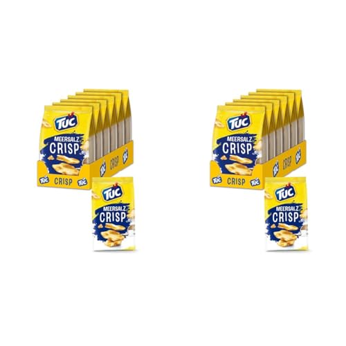 TUC Crisp Salted 6 x 100g I Salzgebäck Großpackung I Fein gesalzene Cracker I Extra dünn und knusprig (Packung mit 2) von Tuc