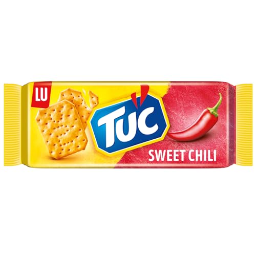 TUC Sweet Chili 1 x 100g I Salzgebäck Einzelpackung I Knabbergebäck mit leichter Schärfe I Fein gesalzene Snack-Cracker von Tuc