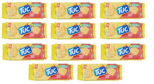 Tuc Bacon Gusto 11 x 100g = 1100g Cracker mit Schinkenspeckgeschmack Salzige Backware. von Tuc