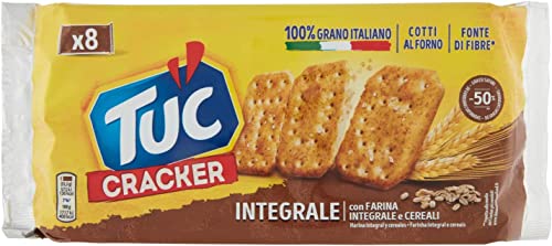 Tuc Cracker Integrale Vollkorn Salzgebäck Gesalzen mit Vollkornmehl und Cerealien 267g ( 8 x 33,3g ) von Tuc