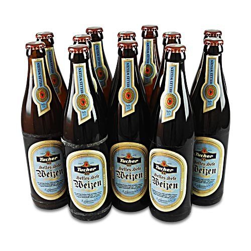 Tucher Helles Hefeweizen (12 Flaschen à 0,5 l / 5,2% vol.) von Tucher Traditionsbrauerei